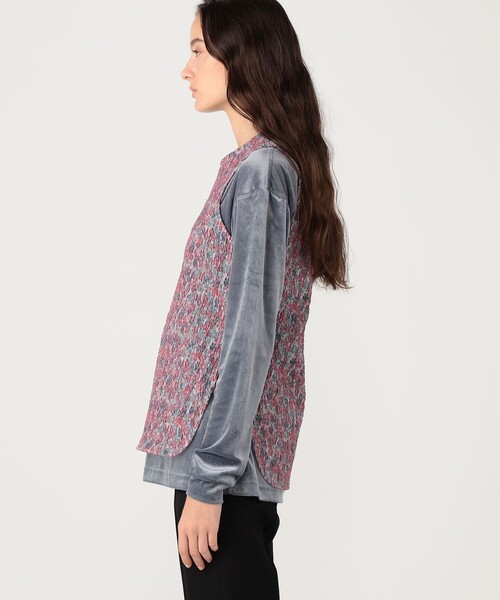 トップス BACCA blouse BACCA（バッカ） ブラウス シャツ フラワージャガード ストレッチ