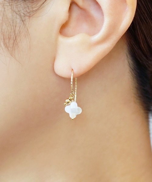 ピアス GF フラワー ワイヤー ピアス レディースの画像