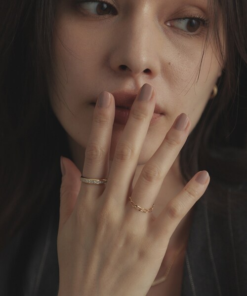 COCOSHNIK（ココシュニック） 指輪 リング K18ロングキヘイチェーン