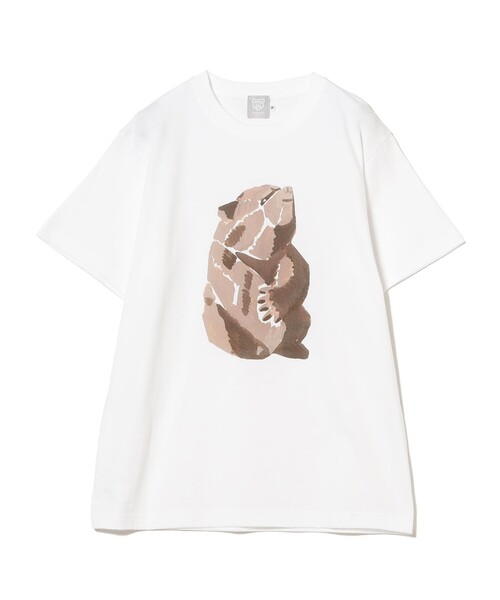 BEAMS JAPAN（ビームス ジャパン） tシャツ 木彫り熊 イラスト Tシャツ