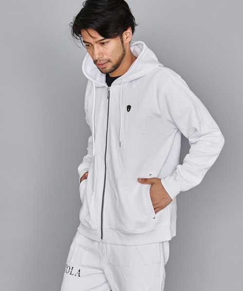 RILY フーディ Lサイズ ホワイト　パーカー RILY フーディ Lサイズ ホワイト パーカー トップス/パーカー｜Right