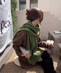 マフラー 「4色展開」防寒韓国風マフラー 編み...の詳細画像1