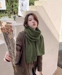 マフラー 「4色展開」防寒韓国風マフラー 編み...の詳細画像2