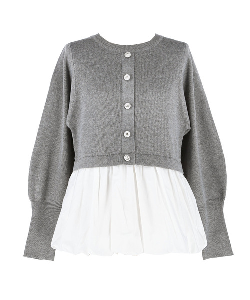 coca ニット セーター ドッキングニットトップス レディース  