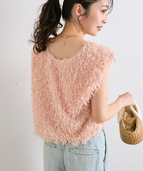 La boutique BonBon｜【オシャレ度UP】フェザーヤーンベスト