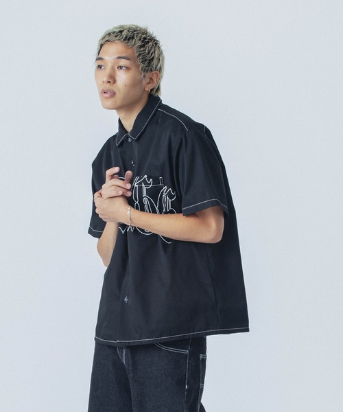 XLARGE（エクストラ ラージ） シャツ OLD ENGLISH S/S WORK SHIRT