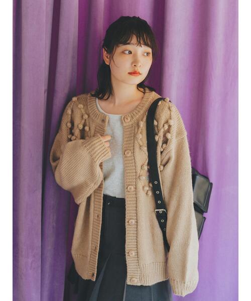 「ehka sopo」 ニットカーディガン F ミント レディース_画像3