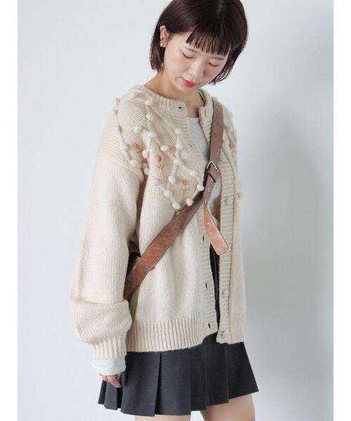 「ehka sopo」 ニットカーディガン F ミント レディース_画像6