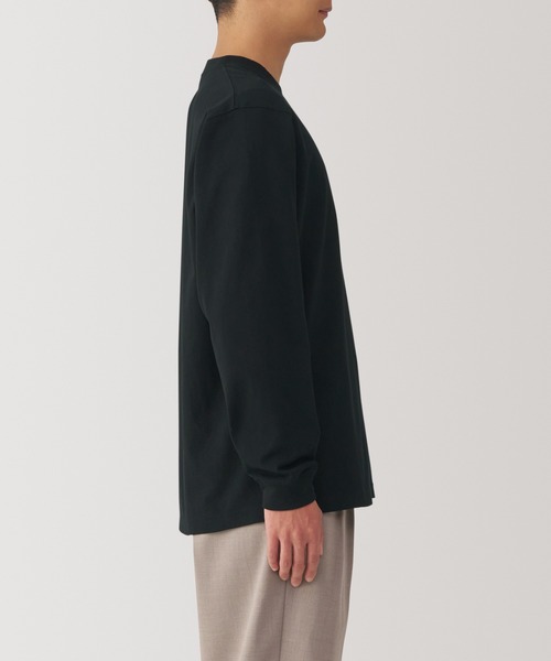 無印良品（MUJI） tシャツ 紳士 洗いざらし太番手クルーネック長袖T