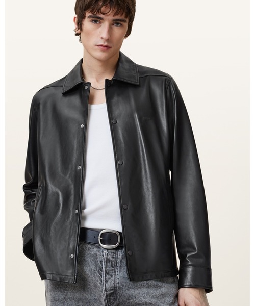ALLSAINTS コート ジャケット ARLINGTON MINIMALIST LEATHER