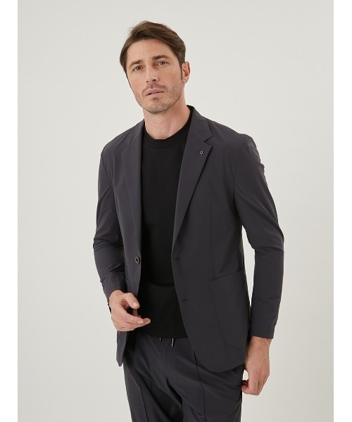 AOURE ジャケット テーラードジャケット ポリエステルストレッチ SETUP