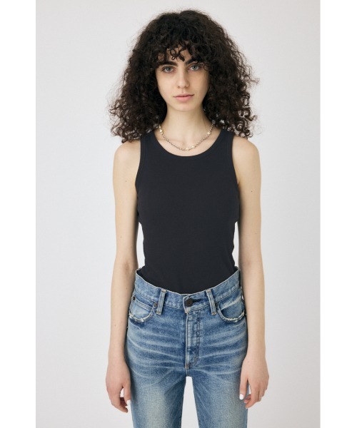 MOUSSY（マウジー） タンクトップ ノースリーブ BASIC RIB タンク
