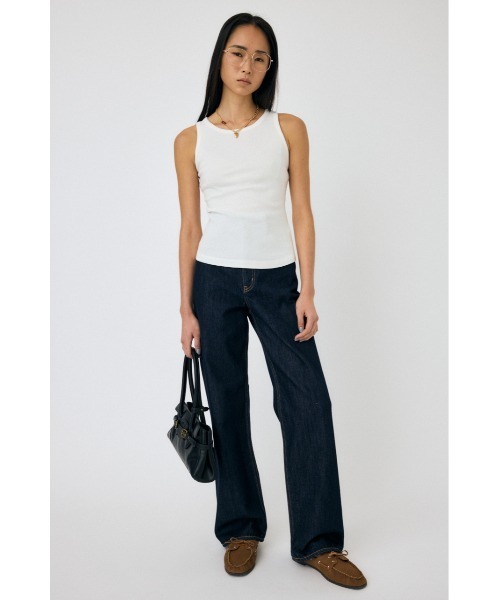MOUSSY（マウジー） タンクトップ ノースリーブ BASIC RIB タンク