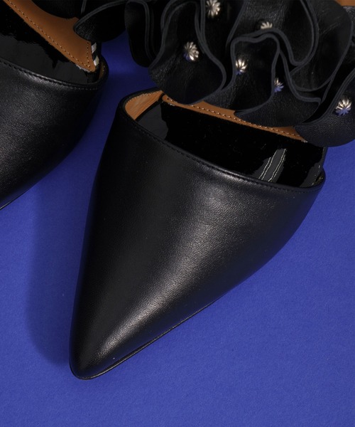 サンダル・ミュール TOGA Slingbacks Aj1398 - Toga Pulla - Leather - Black TOGA PULLA/トーガプルラ】AJ1398/バックストラップレザー