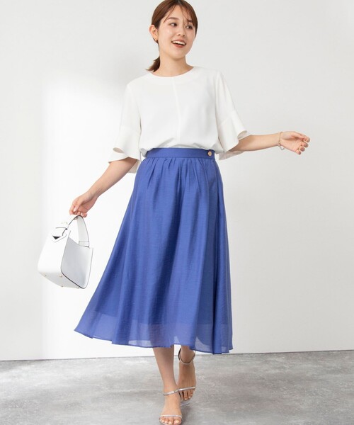 お値下げ中【未使用】半袖ブラウス　ネイビー　定価17,930円 NOLLEY'S 「NOLLEY'S」 半袖ブラウス 36 ネイビー レディース