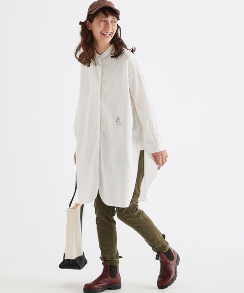 「Sunny clouds」 コーデュロイパンツ X-LARGE ライトグリーン レディース_画像9