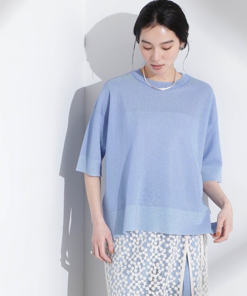 ニット セーター オーロララメシアースムースニットＴシャツ レディース