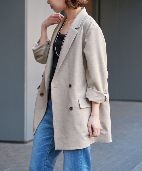 SLOBE IENA コート アウター 「追加」リネンライクダブル