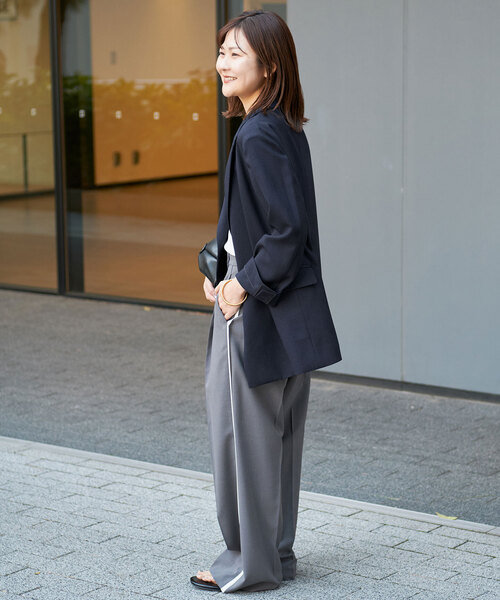 SLOBE IENA リネンコットンダブルブレストジャケット セール】《追加》リネンライクダブルブレストジャケット（その他