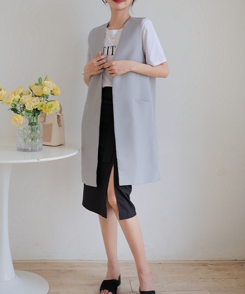 「COCOMOMO」 「yansoo」コート S ブラック レディース_画像3