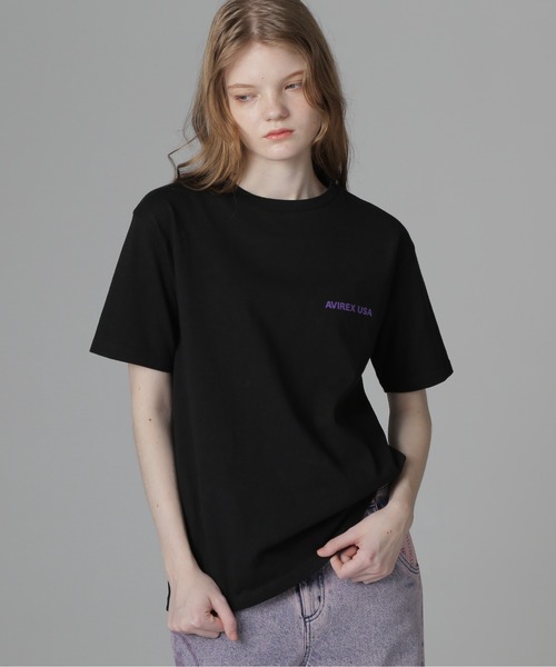 AVIREX tシャツ CIRCLE LOGO T-SHIRT ”QUEENS BRIDGE”/サークル
