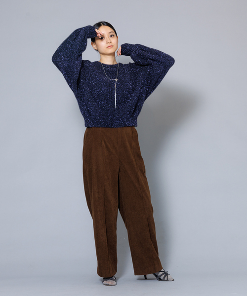 「NOMINE」 長袖ニット フリー シルバー レディース_画像2