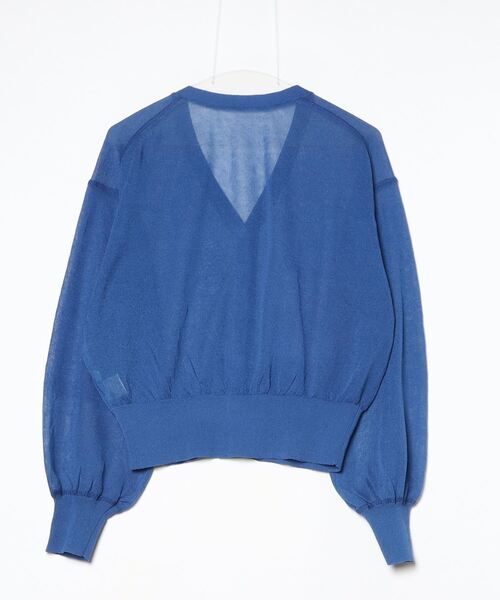 「LOWRYS FARM」 ニットカーディガン FREE ブルー レディース_画像2