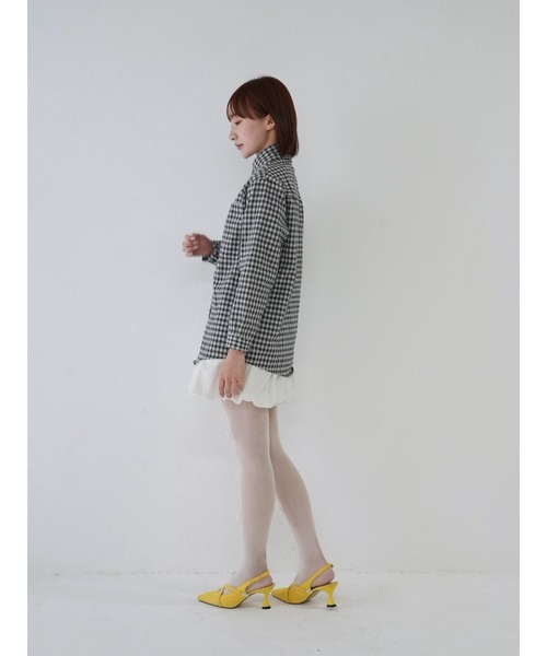 Uenui ブラウス シャツ 「 cunii 」ギンガム チェック シャツ