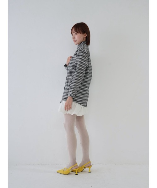 Uenui チェックシャツ Uenui ブラウス シャツ レトロ チェック ボタン チェックシャツ