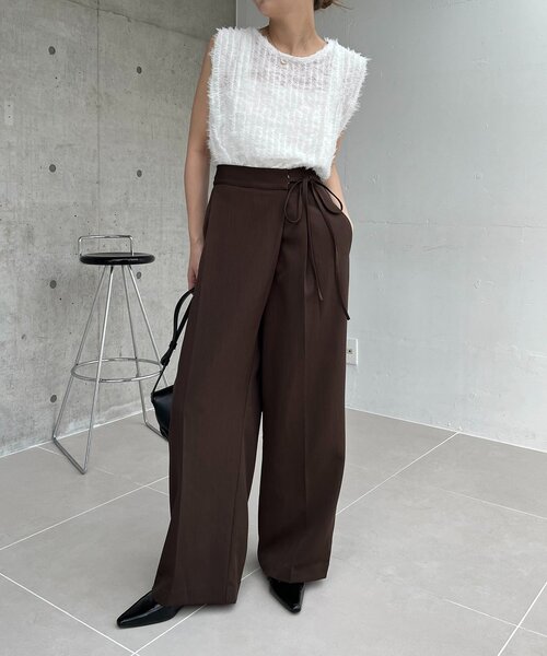 pu♡　【新品】CAPRICIEUX LEMAGE ラップリボンパンツ CAPRICIEUX LE'MAGE（カプリシューレマージュ） パンツ ラップリボン