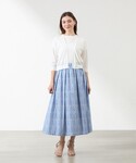 カーディガン シャイニーコットン混ボレロ レディースの詳細画像1