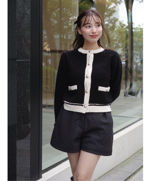 Her lip to カーディガン Frill Knit Cardigan
