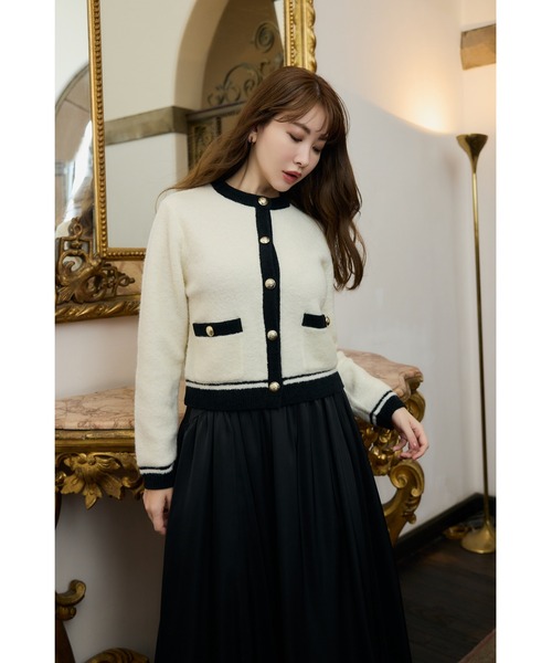 Her lip to ニットカーディガン Frill Knit Cardigan
