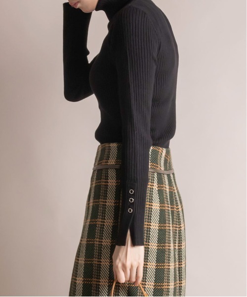 「RANDA」 タートルネックニット FREE クリーム レディース_画像3