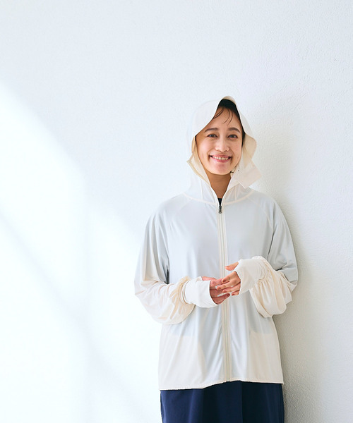 パーカー フード付きUVカットパーカ レディース : ZOZOTOWN