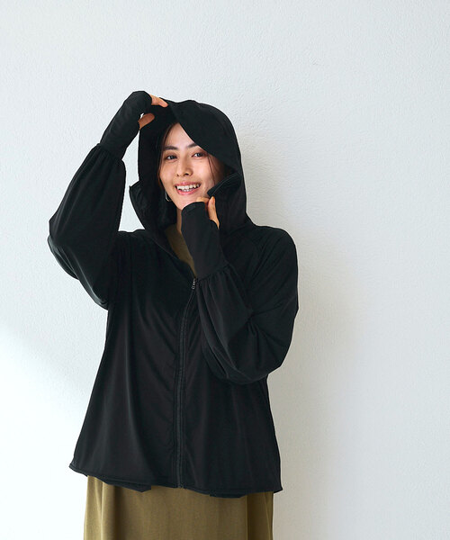 ＵＶカット&ファン付きフ−ド パーカー フード付きUVカットパーカ レディース : ZOZOTOWN