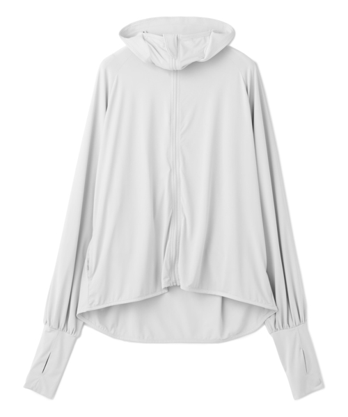 新品未使用♡カットワークパフ袖パーカー セール】UVカット 撥水パーカー（パーカー）｜antiqua