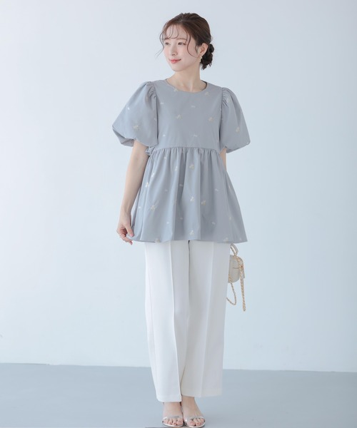 【新品タグ付】Blumarine ブルマリン　スワロフスキー　フリルトップス38 新品タグ付】Blumarine ブルマリン スワロフスキー フリル