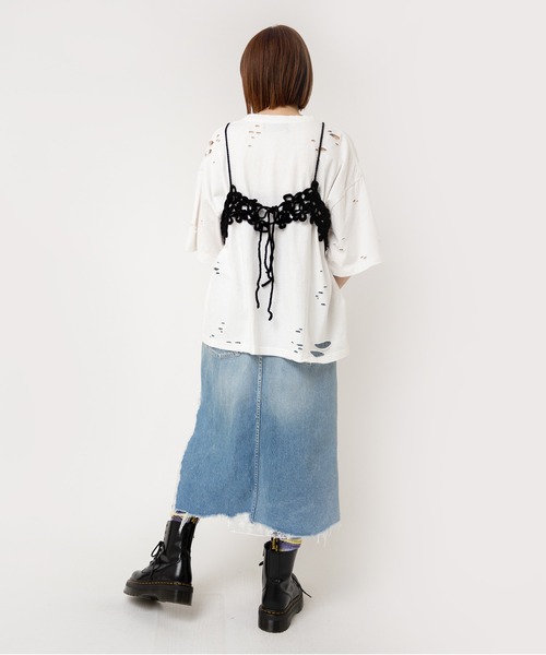 RNA tシャツ M2523 ダメージルーズT レディース : ZOZOTOWN