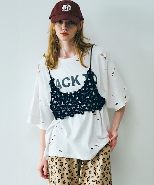 tシャツ M2523 ダメージルーズＴ レディース RNA tシャツ M2523 ダメージルーズT レディース : ZOZOTOWN