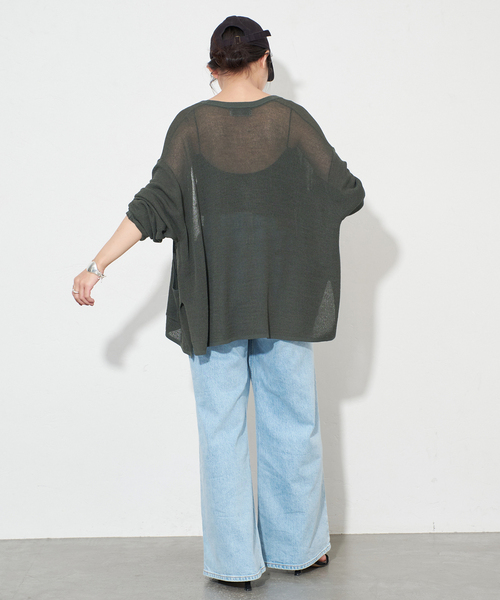 SLOBE IENA カーディガン 畔オーバーカーディガン レディース