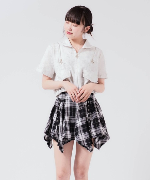 Chick tシャツ Cropped Zip Tops / クロップド ZIPトップス レディース