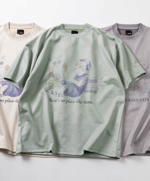 アロハシャツ tシャツ 「85」フロント＆バック イヌネコ イラスト