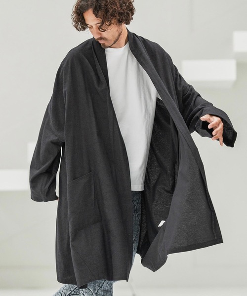 HERMES 「HERMES」 レザーパッチ 刺繍ニットカーディガン X