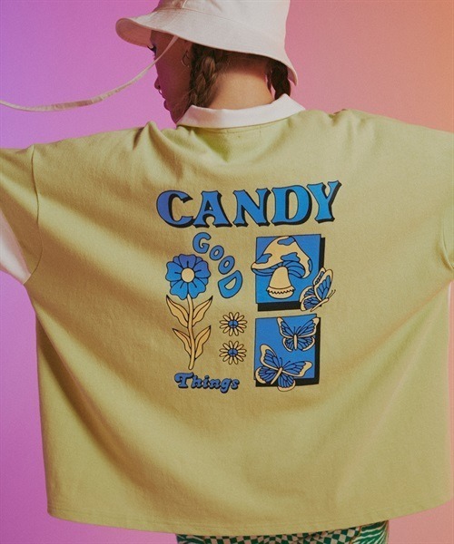 「Candy Stripper」 半袖カットソー 2 ブラック レディース
