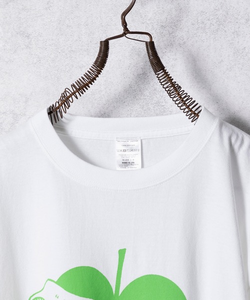 「NUMBER (N)INE」 長袖Tシャツ 3 ホワイト×グリーン メンズ