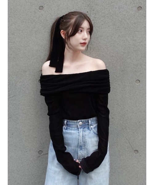 FRAY I.D（フレイ・アイディー） tシャツ オフショルフロッキー