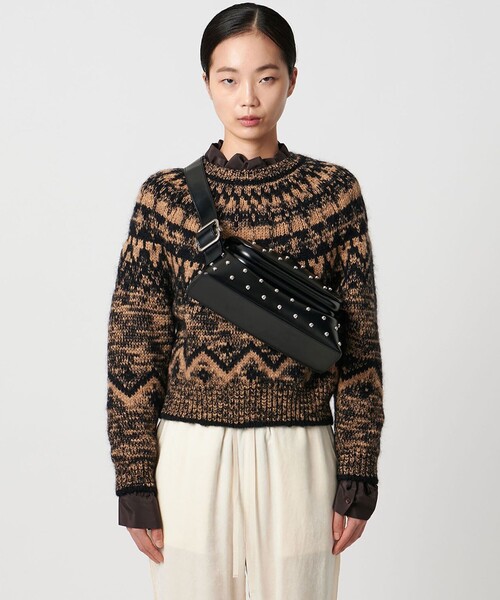 ショルダーバッグ バッグ 「OSOI」FOLDER BROT STUD レディース