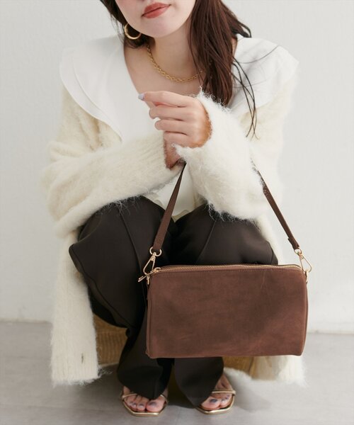 natural couture ショルダーバッグ バッグ スエードミニバッグ