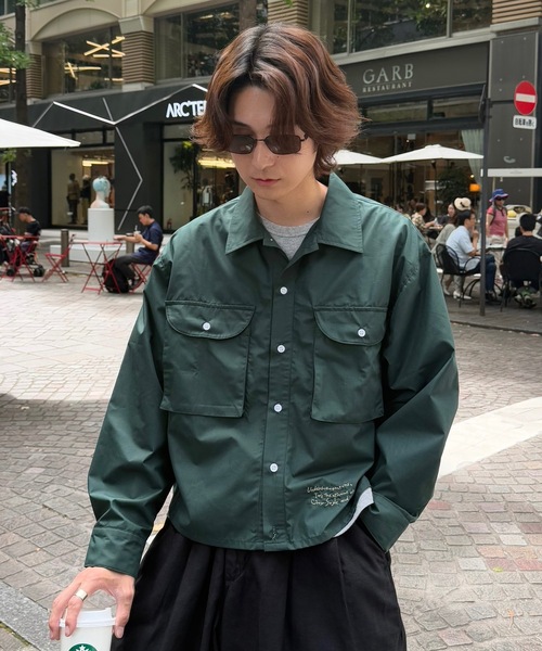 UNDERSTATEMENTs シャツ 「ユニセックス」ビッグポケットワンポイント